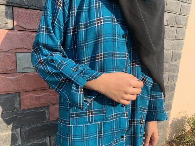 Blue Button down shirt by Kaniz