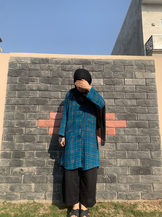 Blue Button down shirt by Kaniz