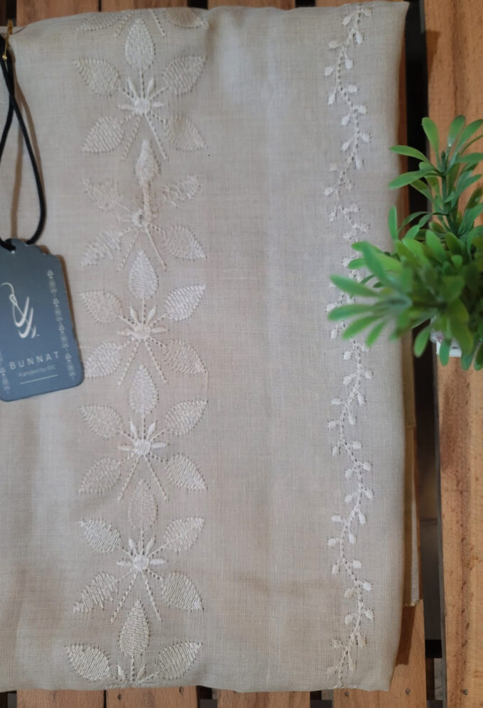 Light Skin Full Karhai Lawn Shawl for Summers