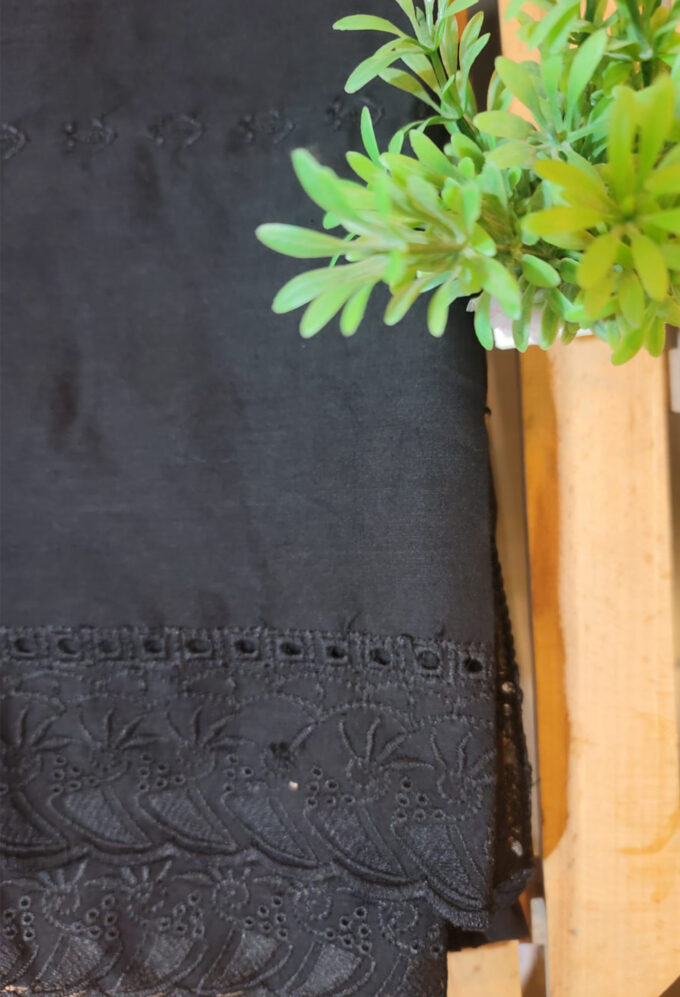 Black Lawn Shawl for Summers