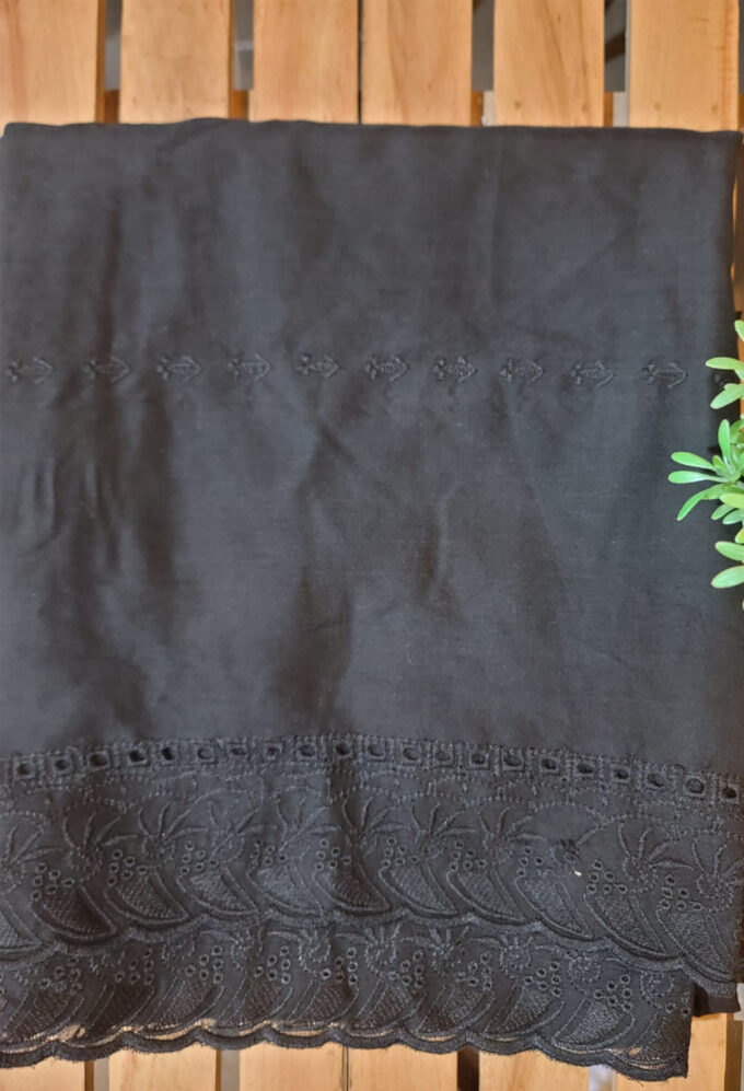 Black Lawn Shawl for Summers