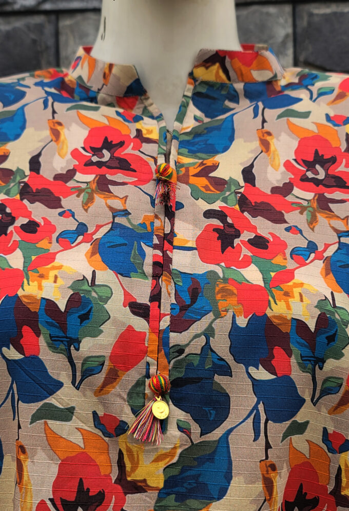 Multi Color Printed Doria Lawn