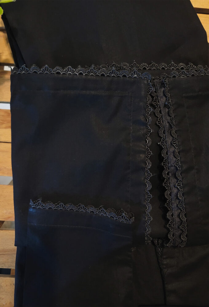 Solid Black Shirt with Shalwar - 2 pc Lawn