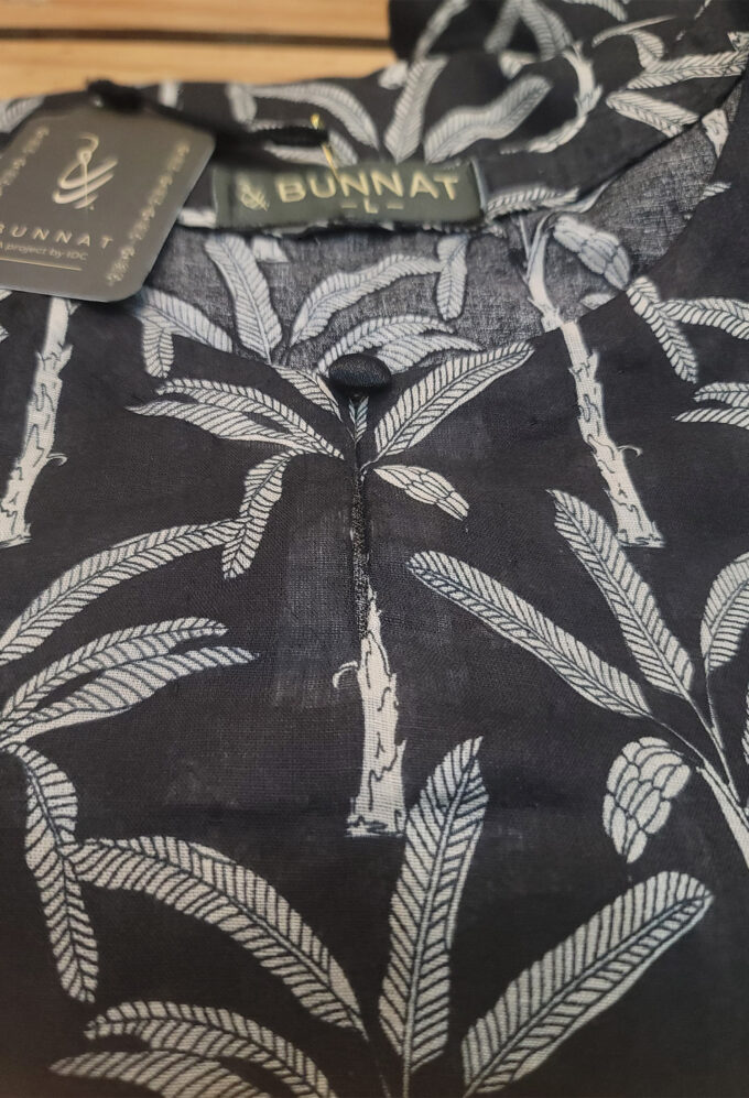 Printed Black with White Tree - lawn 2 pc