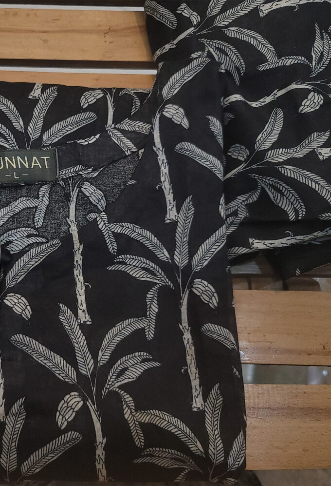 Printed Black with White Tree - lawn 2 pc