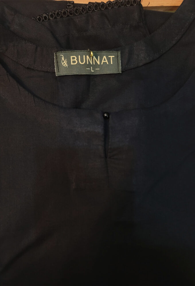 Solid Black Shirt with Shalwar- 2 pc Lawn